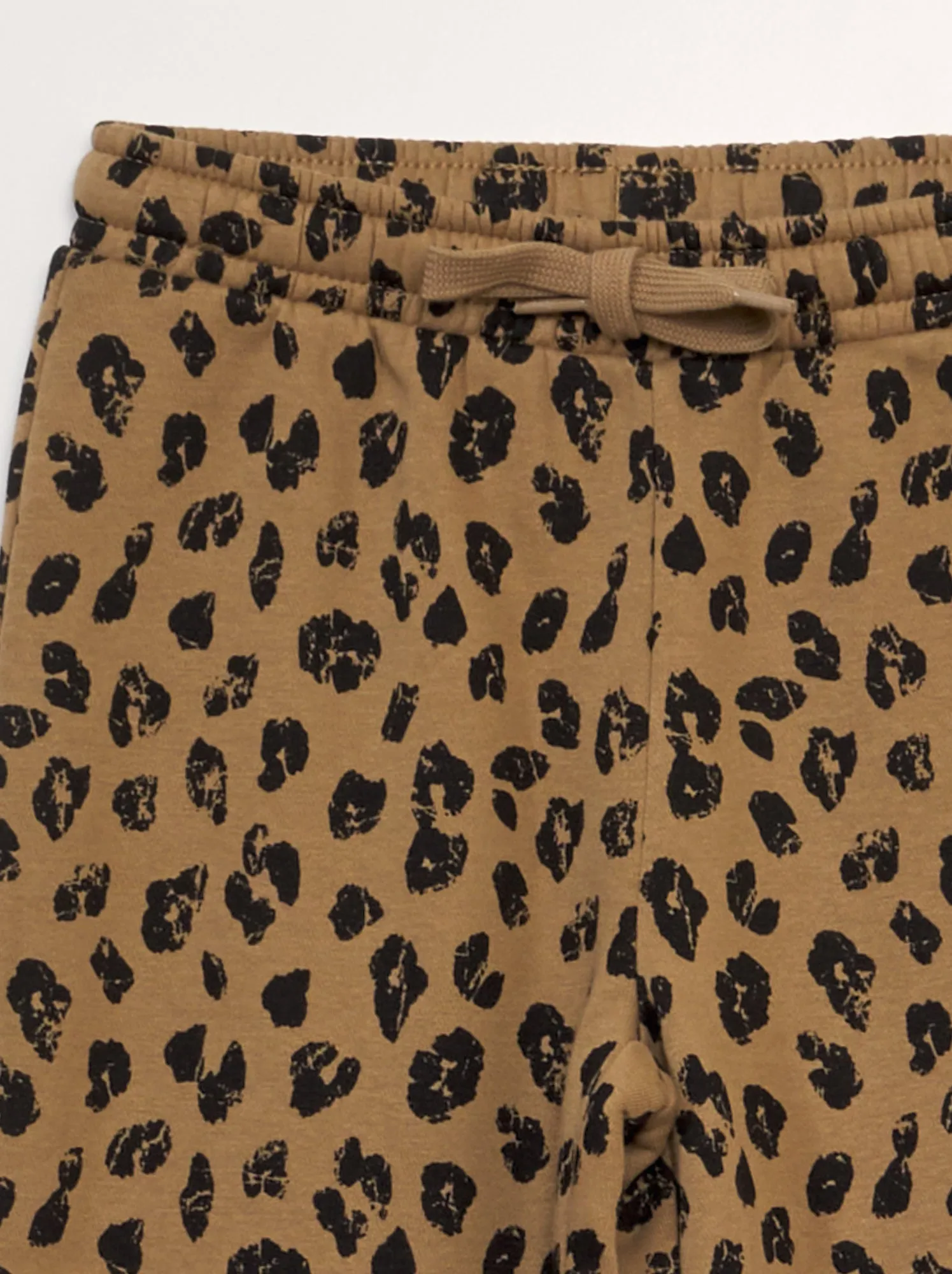 Pantaloni joggers con motivo leopardato - MARRONE