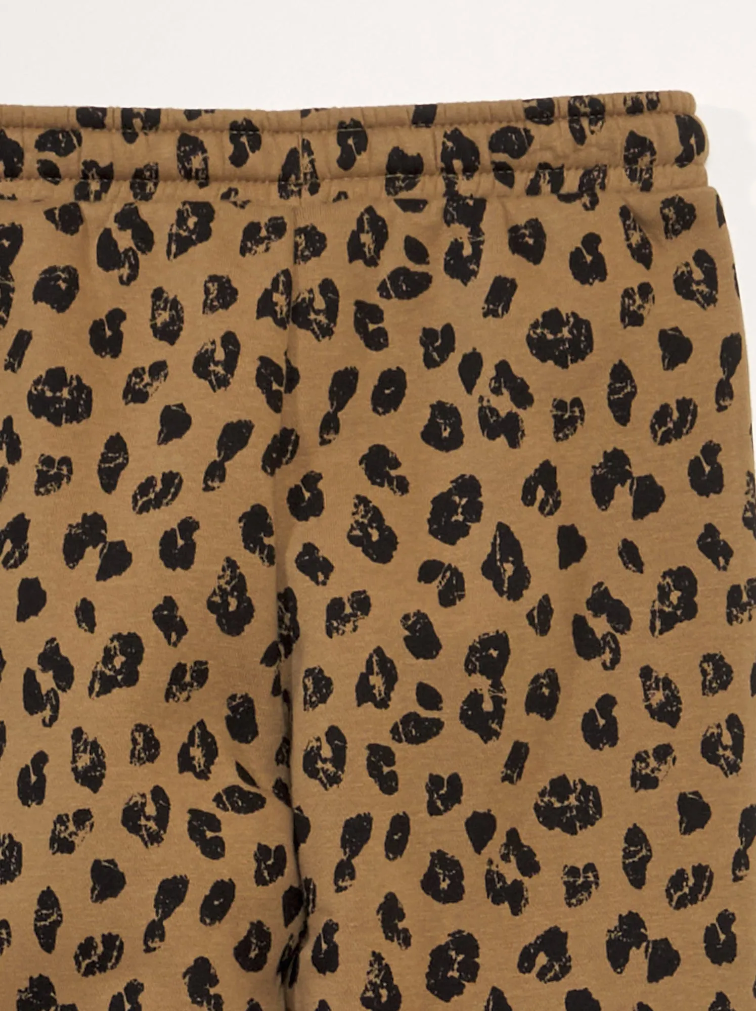 Pantaloni joggers con motivo leopardato - MARRONE
