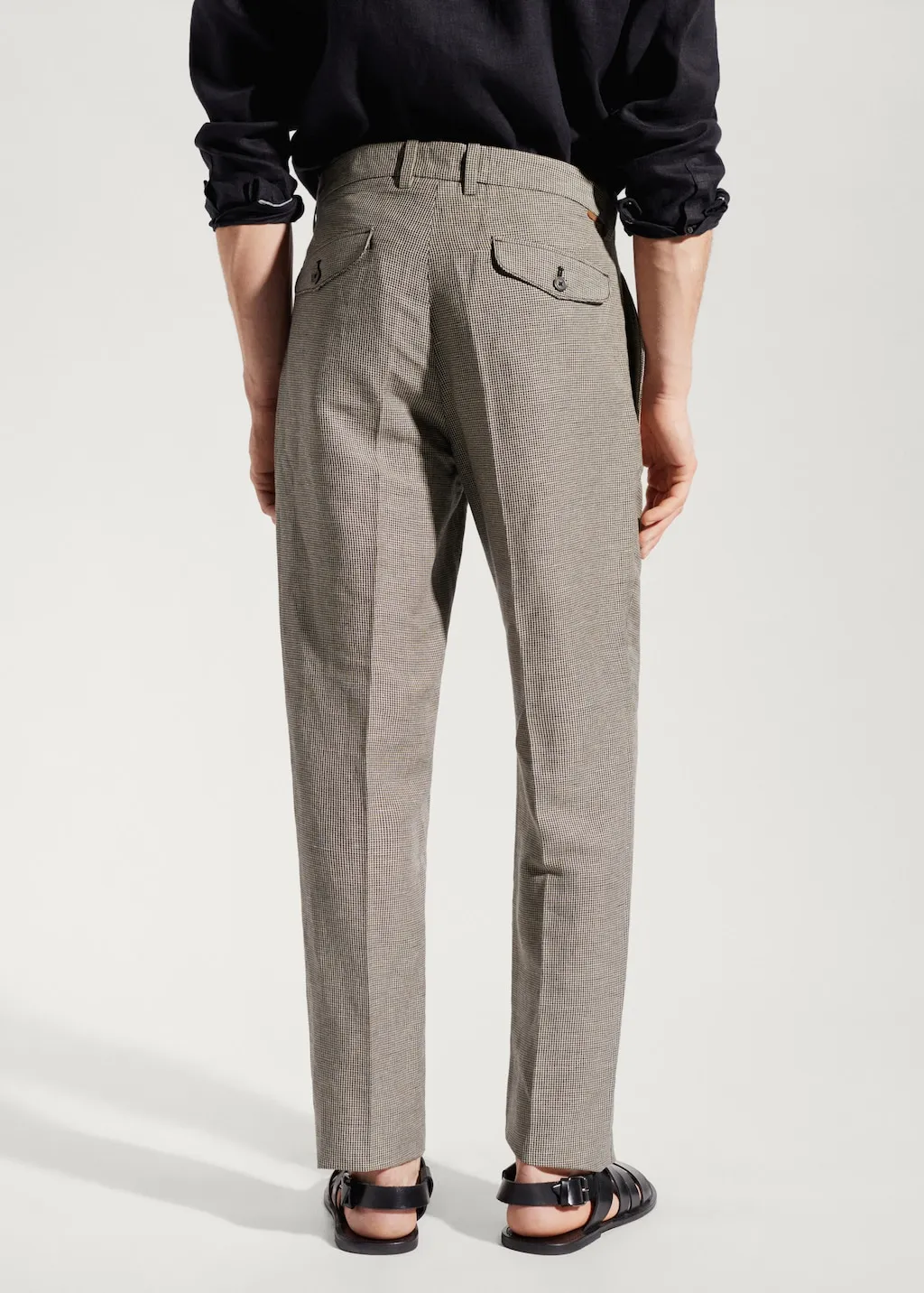 Pantaloni lino slim fit