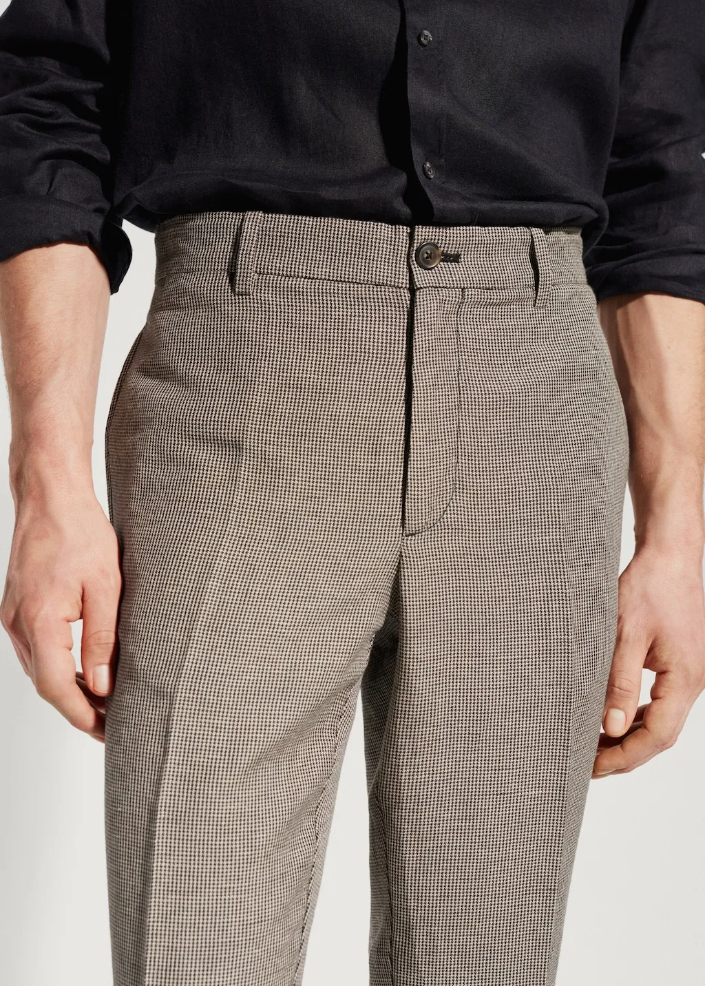 Pantaloni lino slim fit