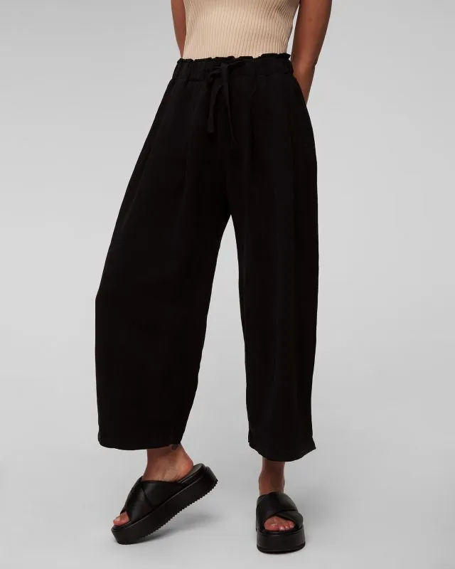 Pantaloni neri con lino da donna Deha