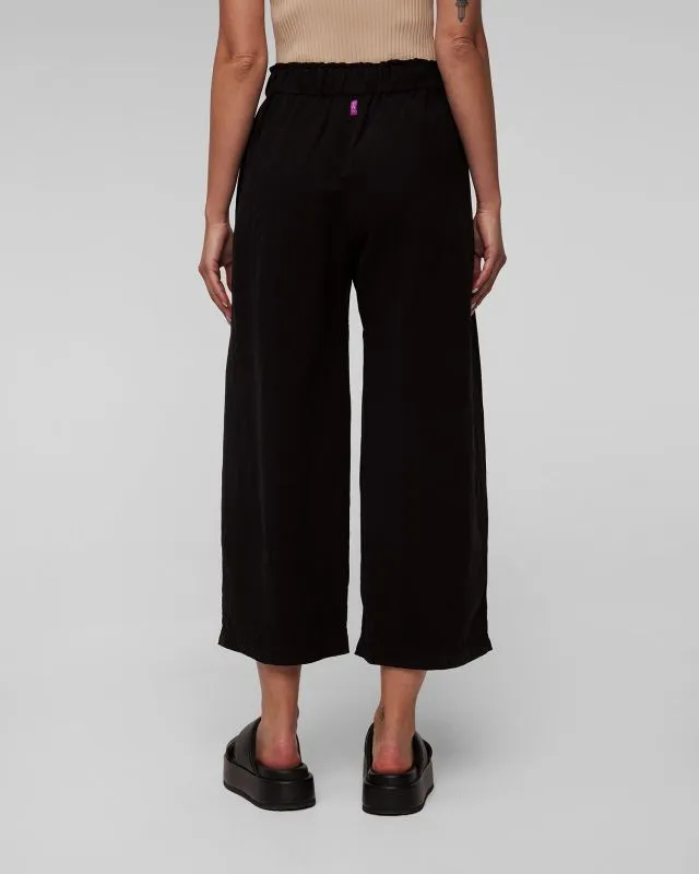 Pantaloni neri con lino da donna Deha
