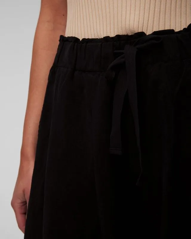 Pantaloni neri con lino da donna Deha