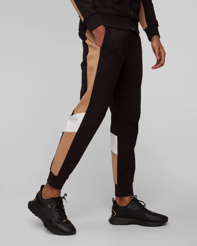 Pantaloni neri da uomo Hugo Boss Larsen