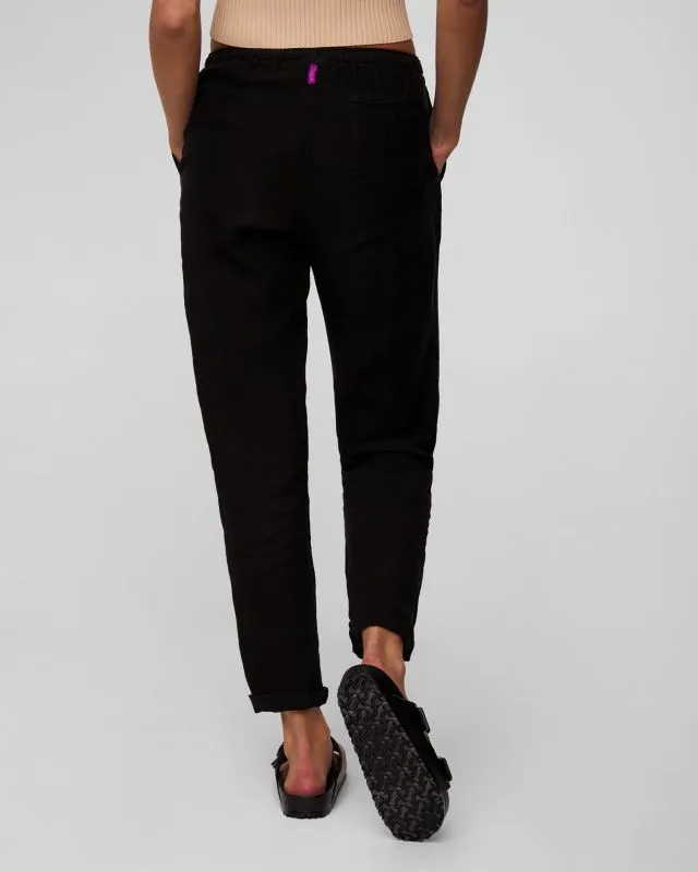 Pantaloni neri in lino da donna Deha