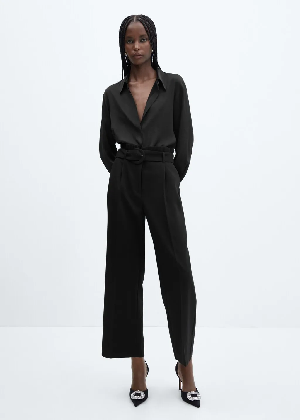 Pantaloni paperbag cintura