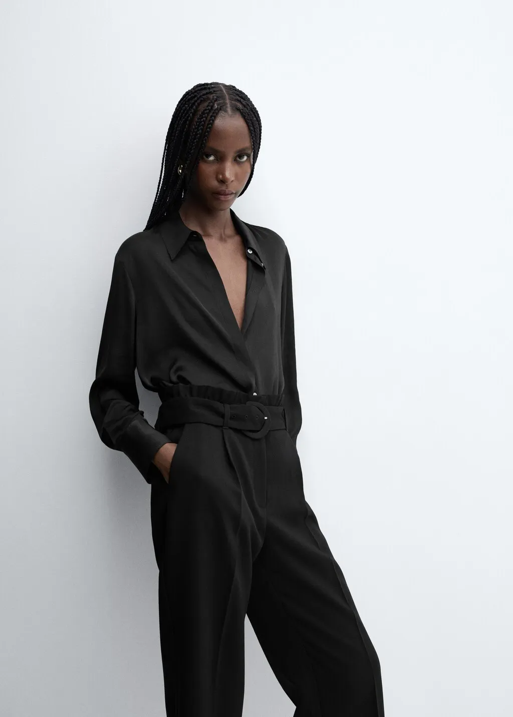 Pantaloni paperbag cintura