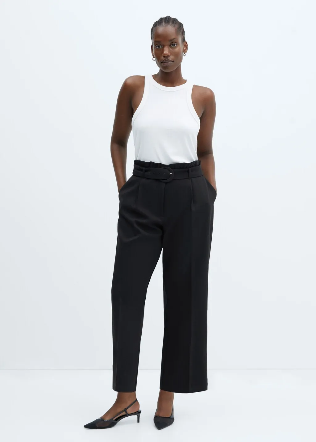Pantaloni paperbag cintura