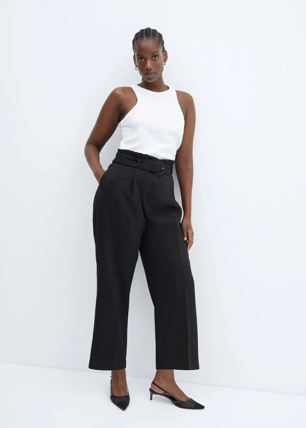 Pantaloni paperbag cintura