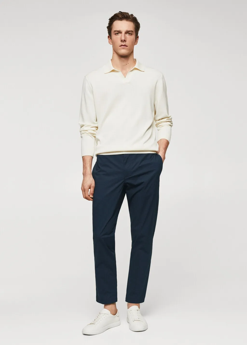 Pantaloni slim fit cotone