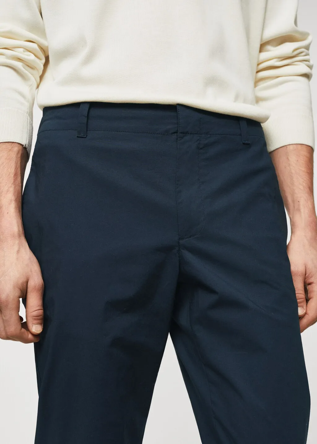 Pantaloni slim fit cotone