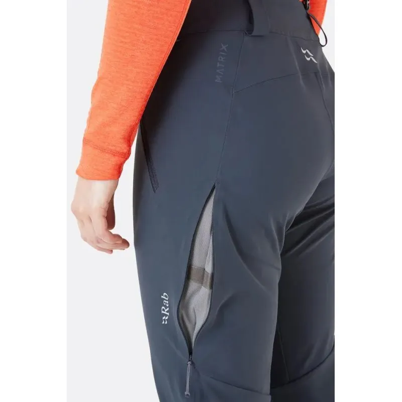 Pantaloni softshell da donna Rab Ascendor Alpine (Ebano)