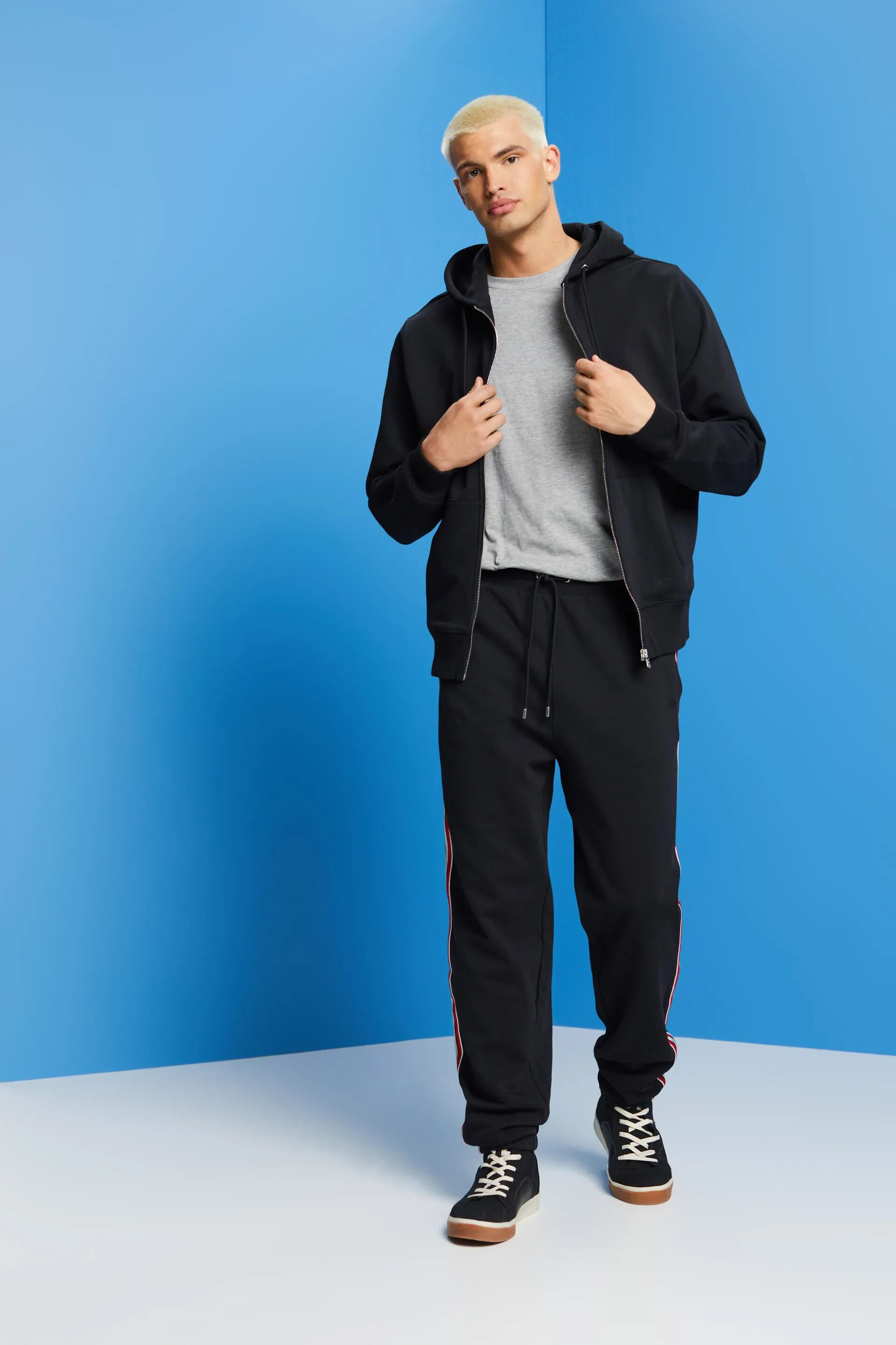 Pantaloni sportivi a righe in cotone