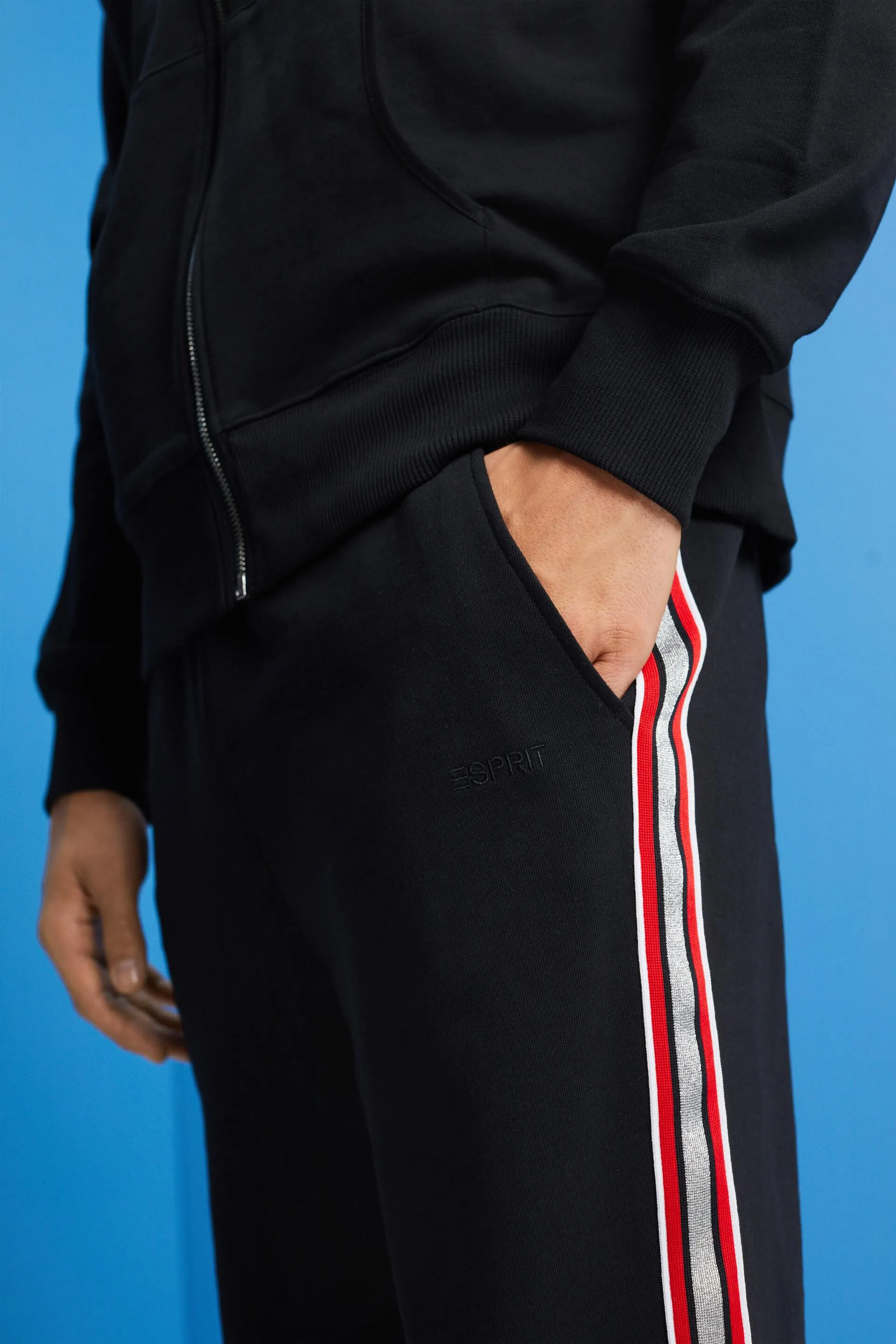 Pantaloni sportivi a righe in cotone