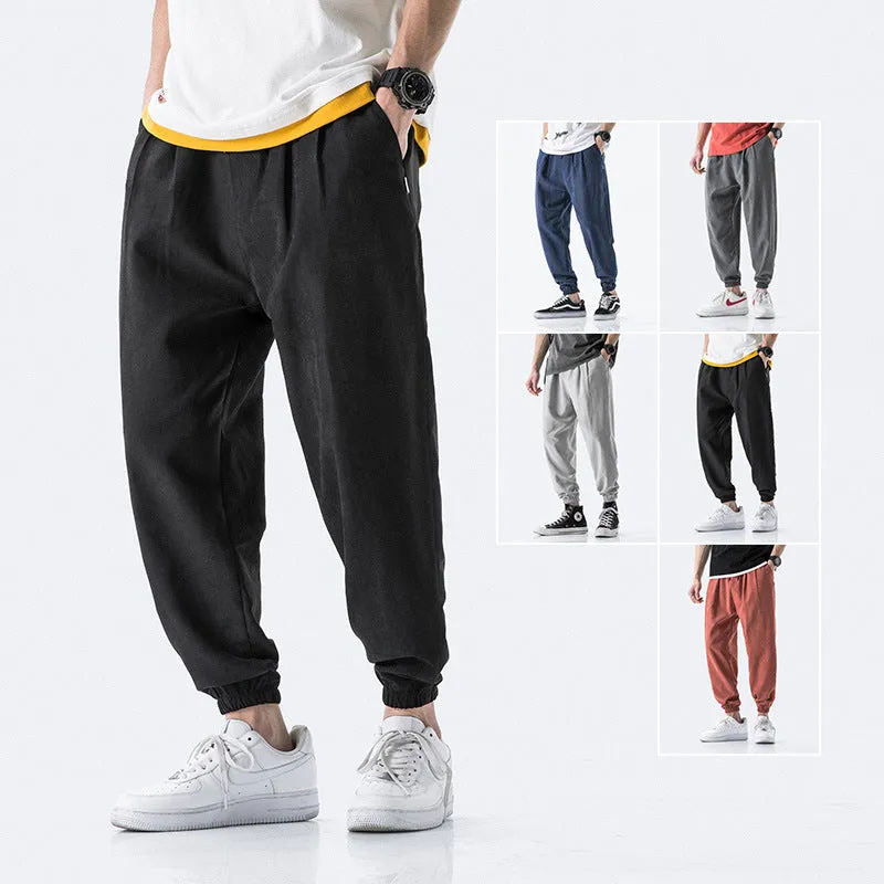 Pantaloni sportivi comodi dritti trendy estivi da uomo