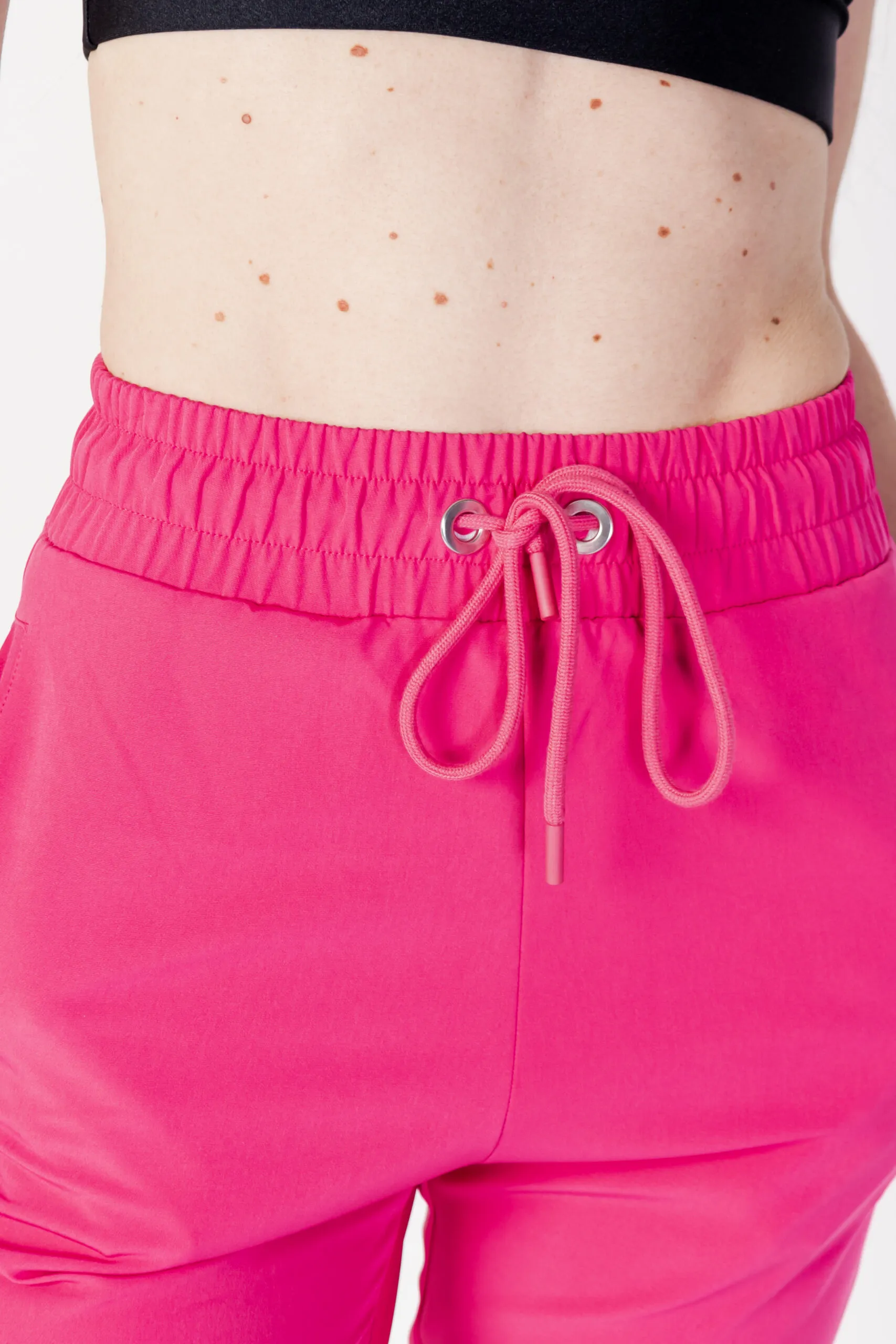 Pantaloni sportivi Hinnominate tinta unita ricamo Fuxia