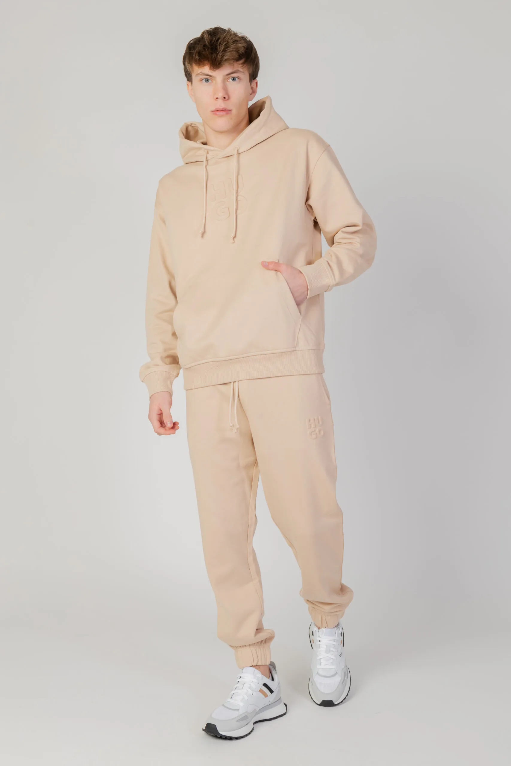 Pantaloni sportivi Hugo dchard Beige