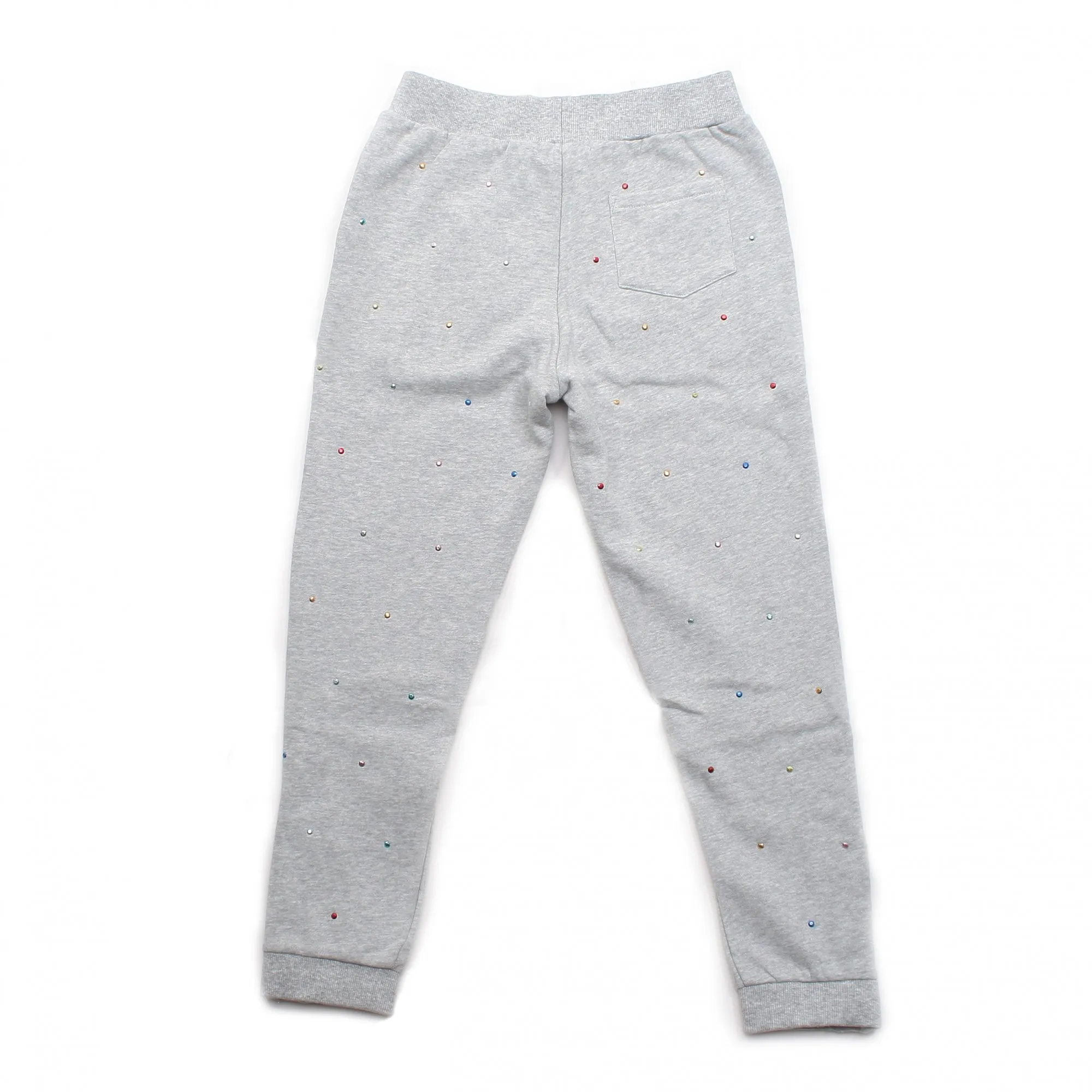 Pantaloni Zoey In Pile Grigio Melange  A Puntini