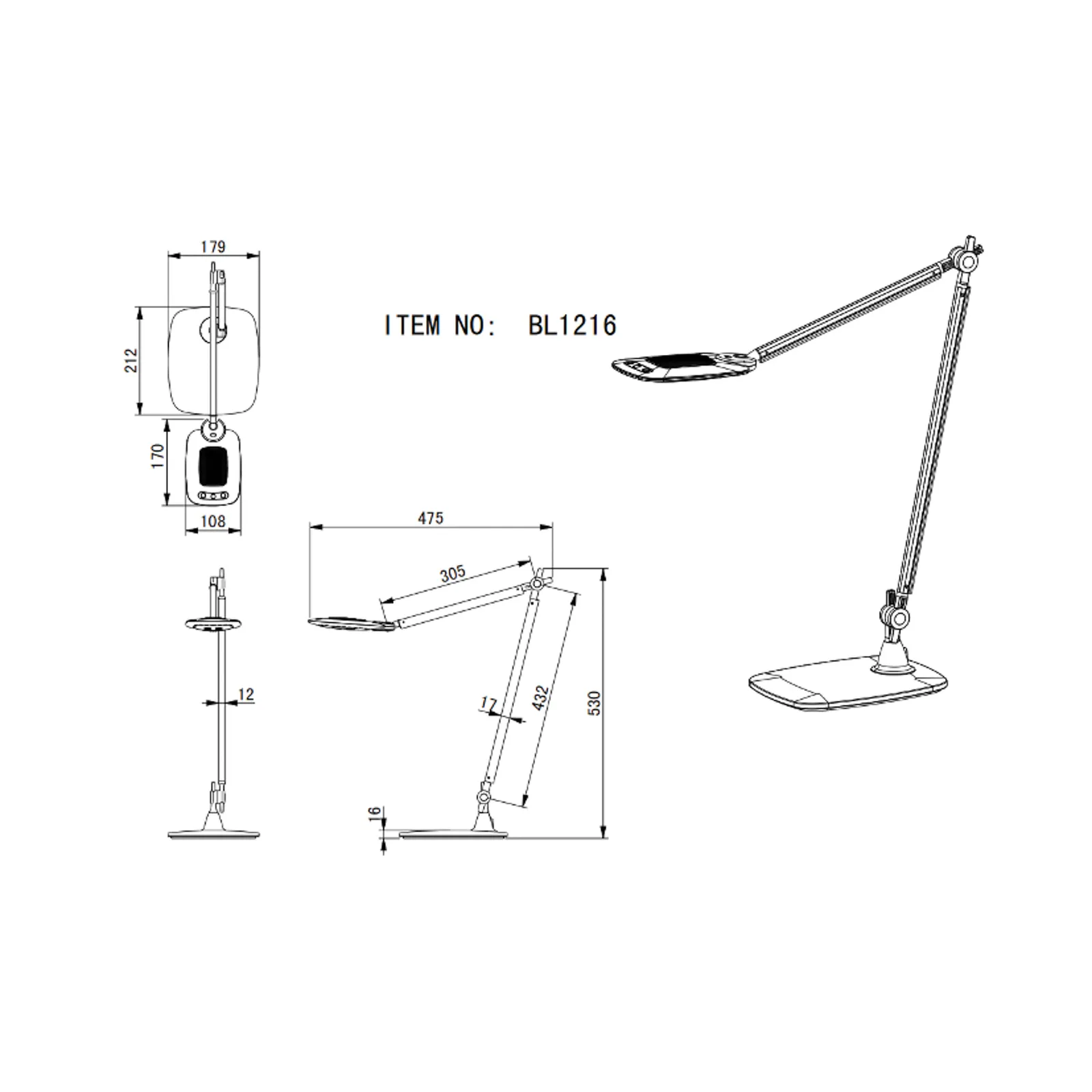 Pattaya lampada LED tavolo snodo argento dim CCT