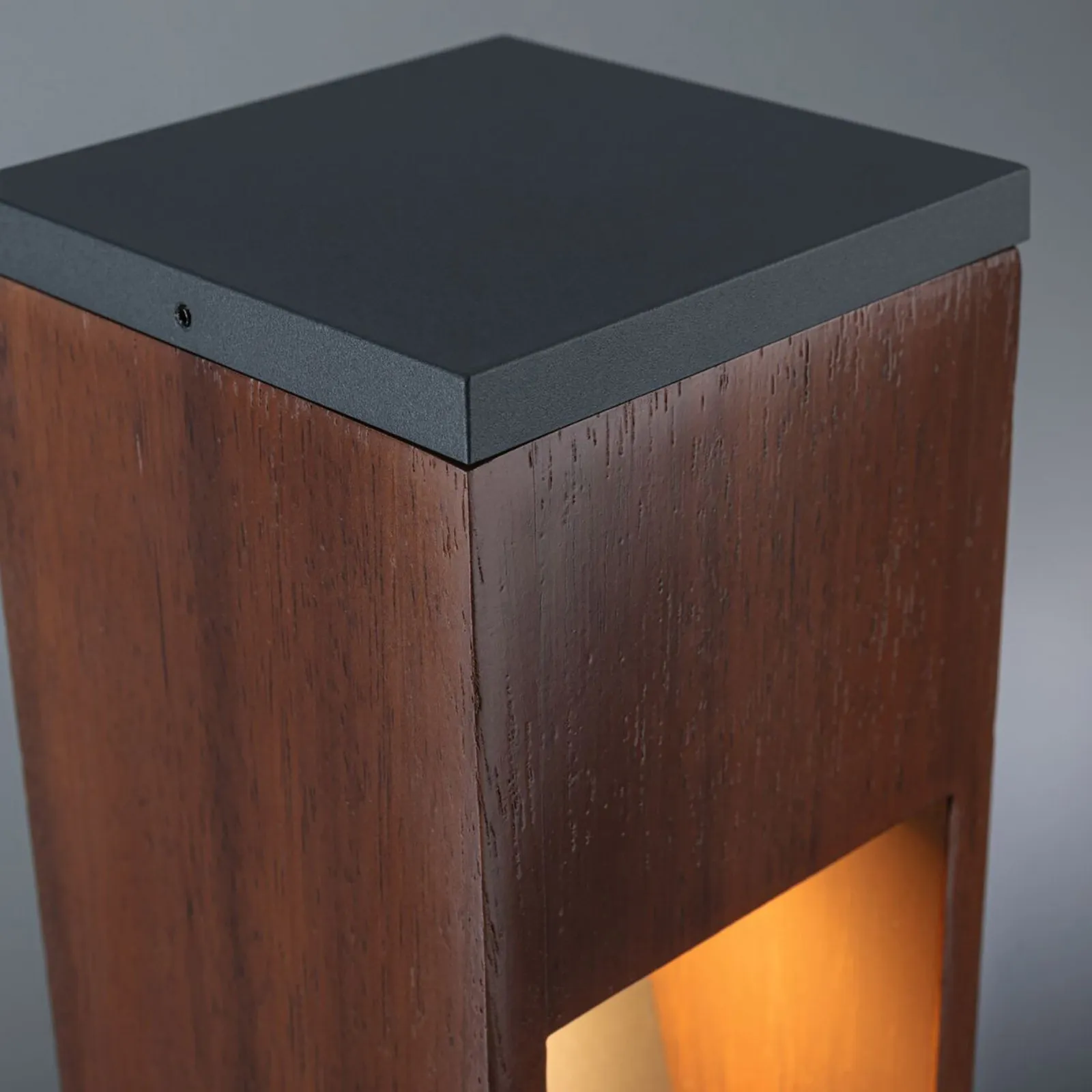 Paulmann Trabia Lampioncino LED in legno, altezza 40 cm
