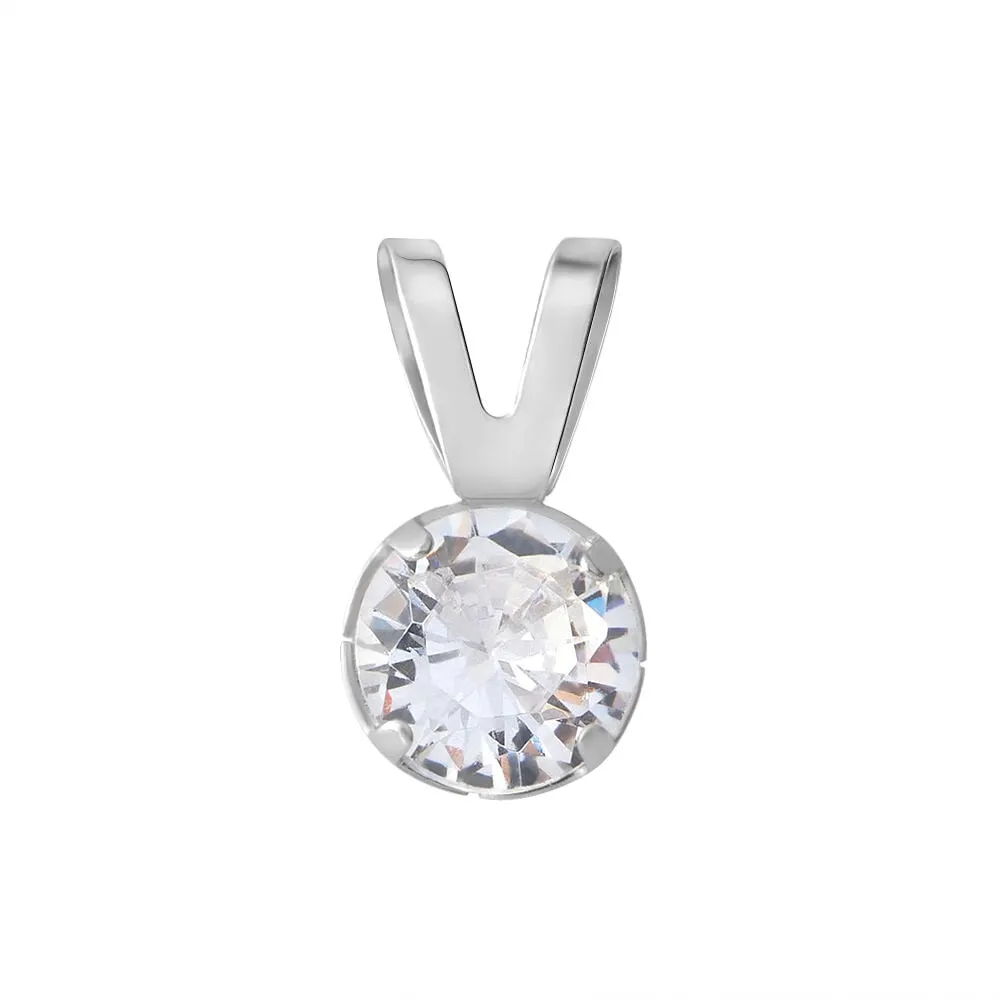 Pendente Punto Luce Poème Oro Bianco 375/1000 Cubic Zirconia Bianco 1401501