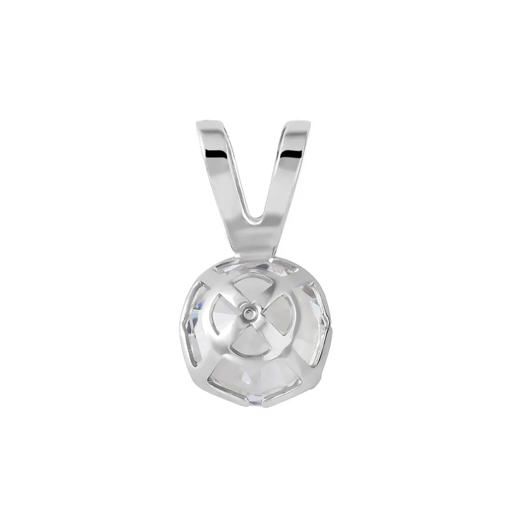 Pendente Punto Luce Poème Oro Bianco 375/1000 Cubic Zirconia Bianco 1401501
