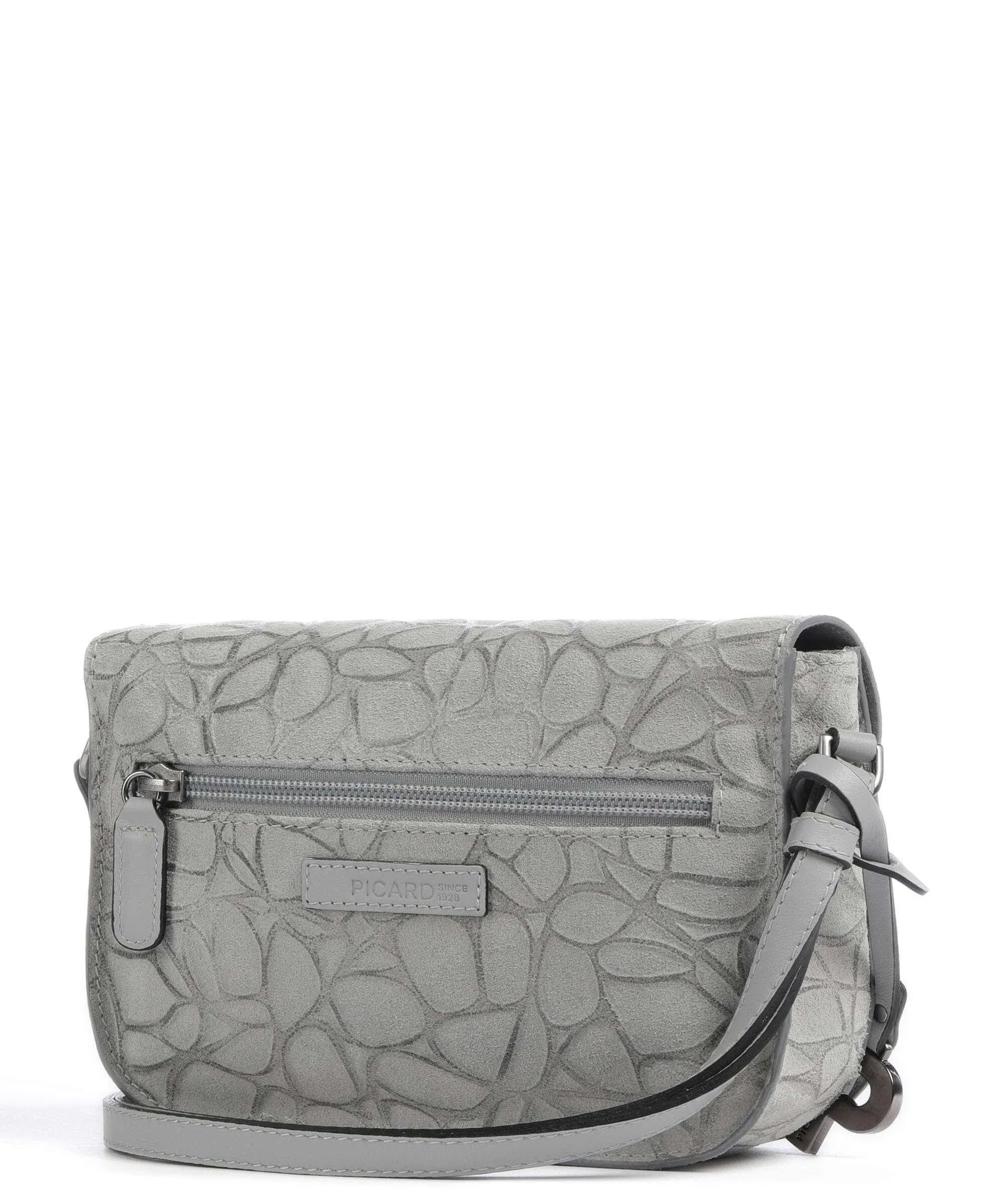  Picard Clams Borsa a tracolla pelle bovina ruvida grigio  
