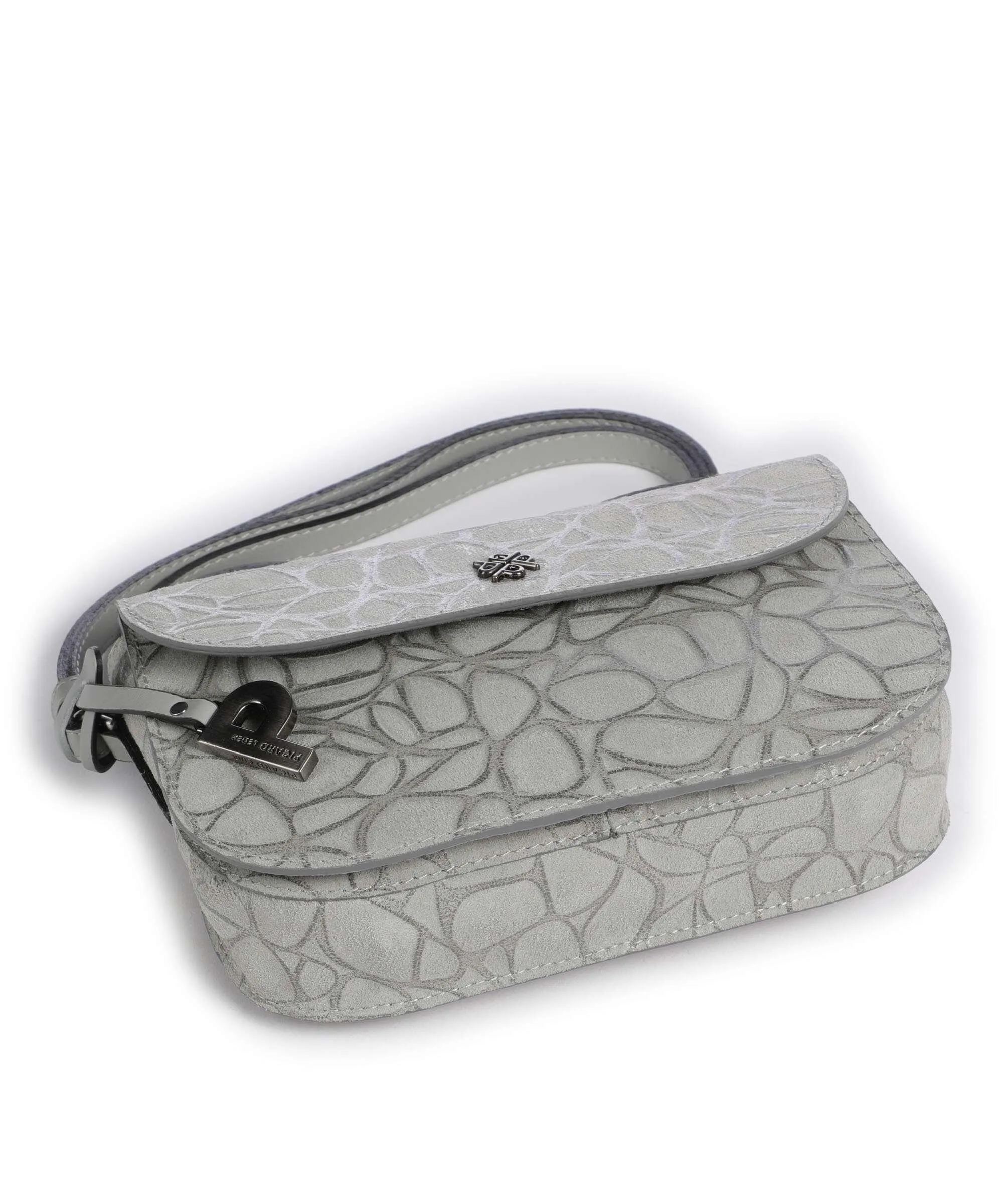  Picard Clams Borsa a tracolla pelle bovina ruvida grigio  