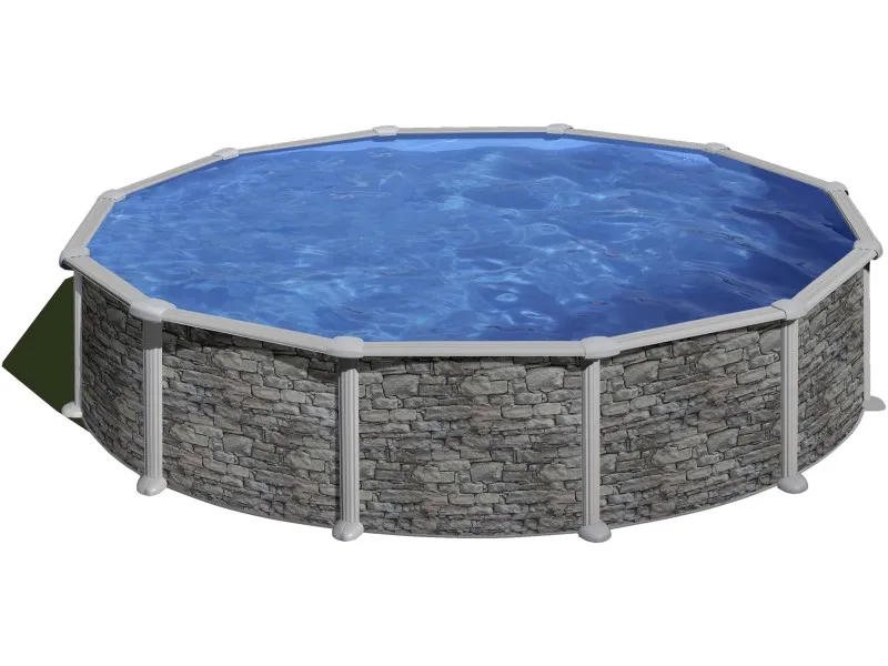 Piscina tonda Gre Ø 350x132 cm con filtro a sabbia