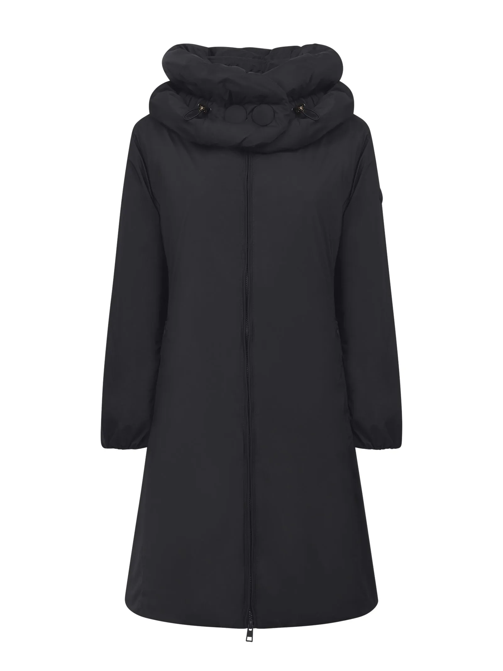 Piumerino Cappotto imbottito in lana con collo alto - Nero