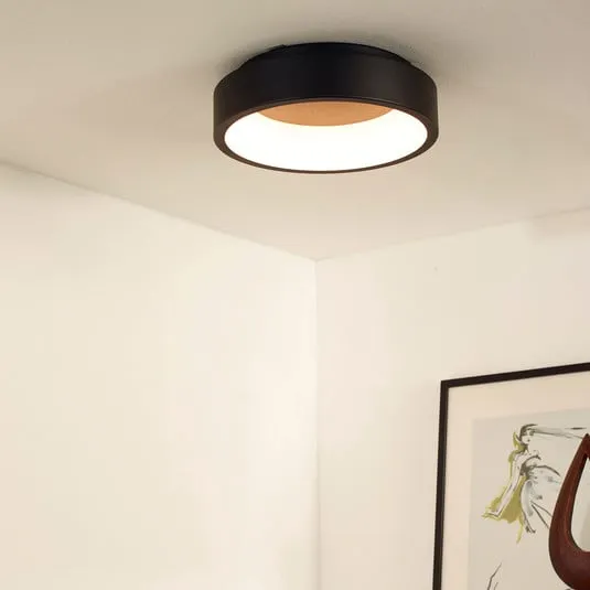 Plafoniera LED Talowe nero Ø 30 cm