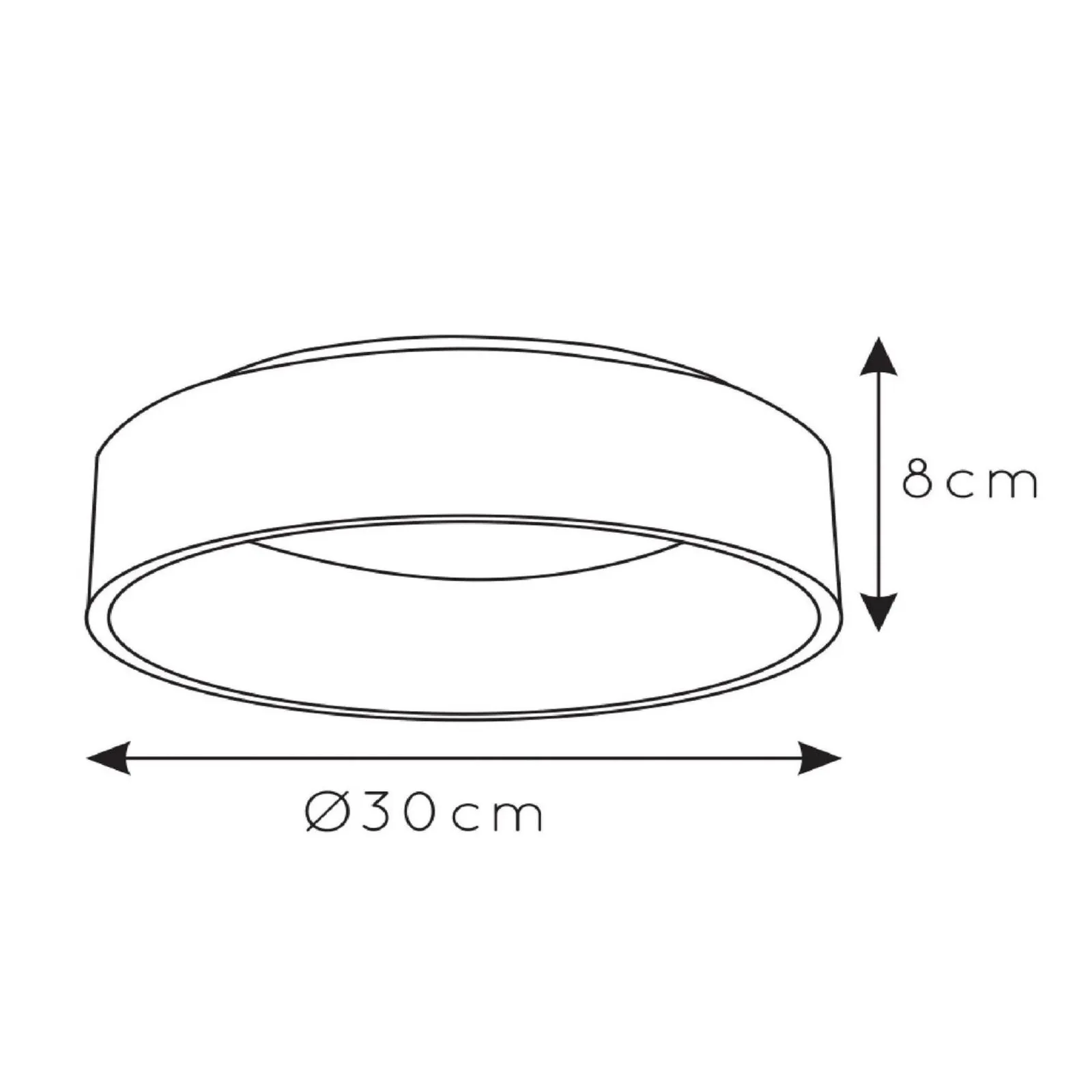 Plafoniera LED Talowe nero Ø 30 cm