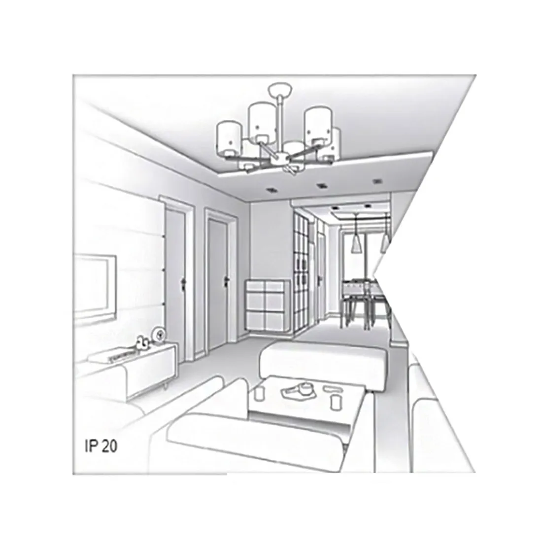 Plafoniera moderna Gea Luce CAMILLA PP FO E14 LED vetro lampada soffitto parete