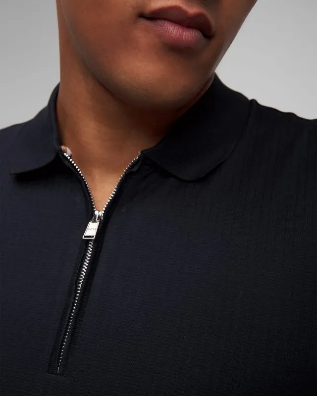 Polo blu scuro da uomo Hugo Boss Polston