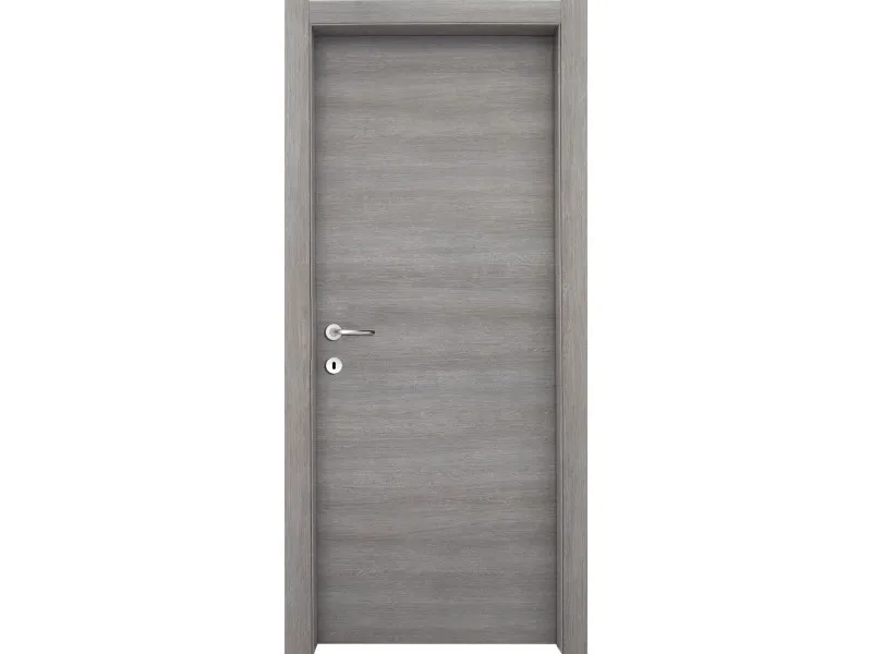 Porta battente reversibile Mimetika rovere grigio 210x80 cm