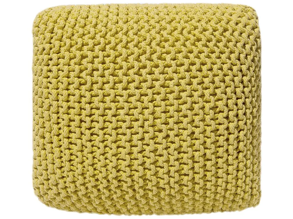 Pouf cotone giallo 50 x 50 x 31 cm CONRAD