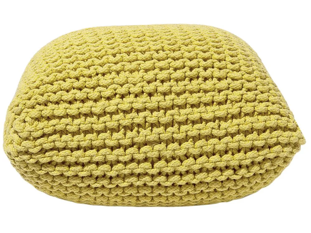 Pouf cotone giallo 50 x 50 x 31 cm CONRAD