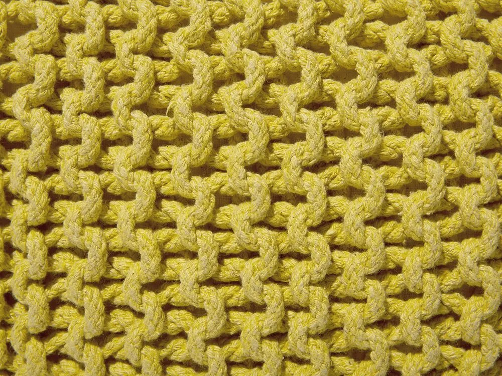 Pouf cotone giallo 50 x 50 x 31 cm CONRAD