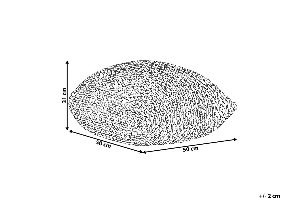 Pouf cotone giallo 50 x 50 x 31 cm CONRAD
