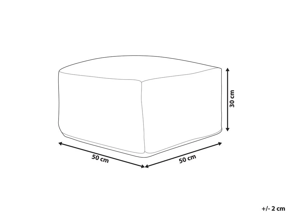 Pouf iuta verde e beige 50 x 50 cm GOPI
