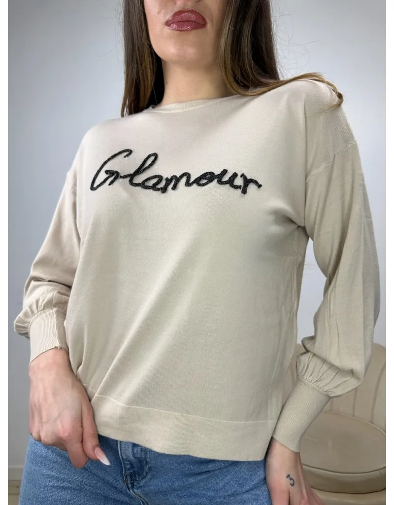 PULL PRIMAVERILE GLAMOUR BEIGE