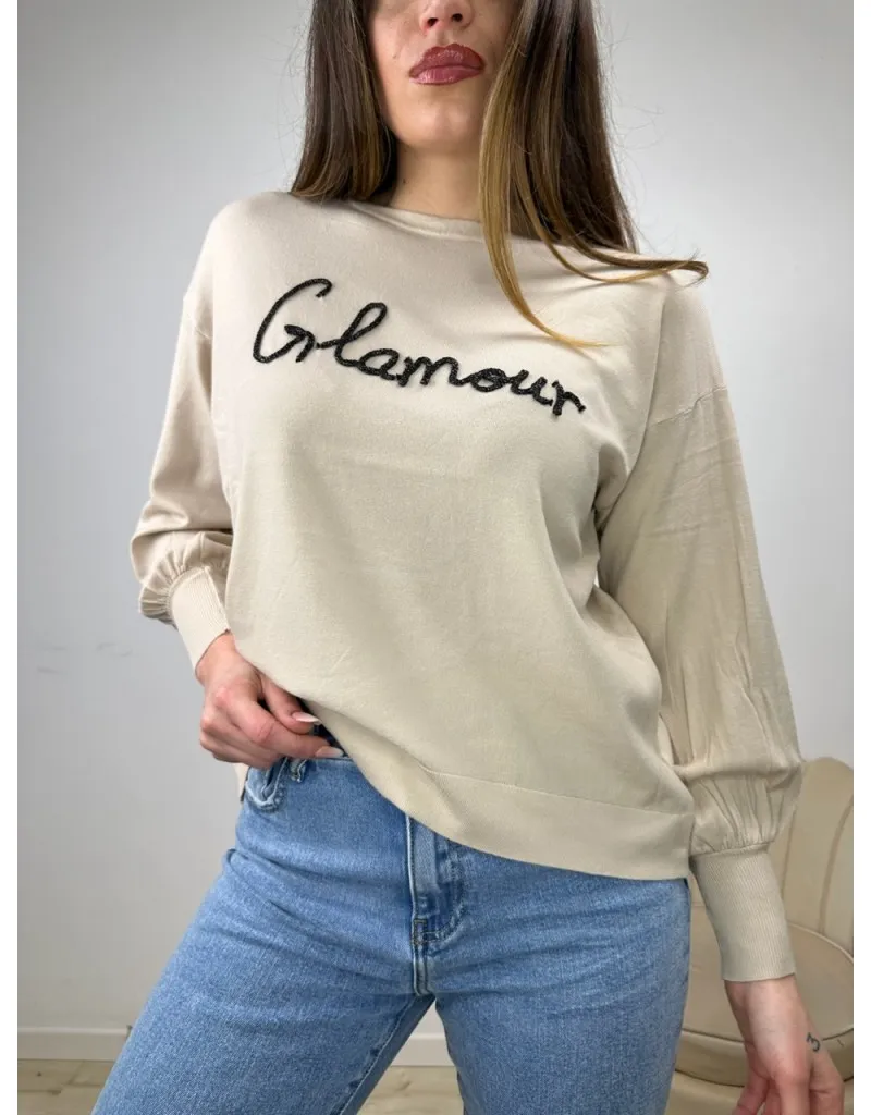 PULL PRIMAVERILE GLAMOUR BEIGE