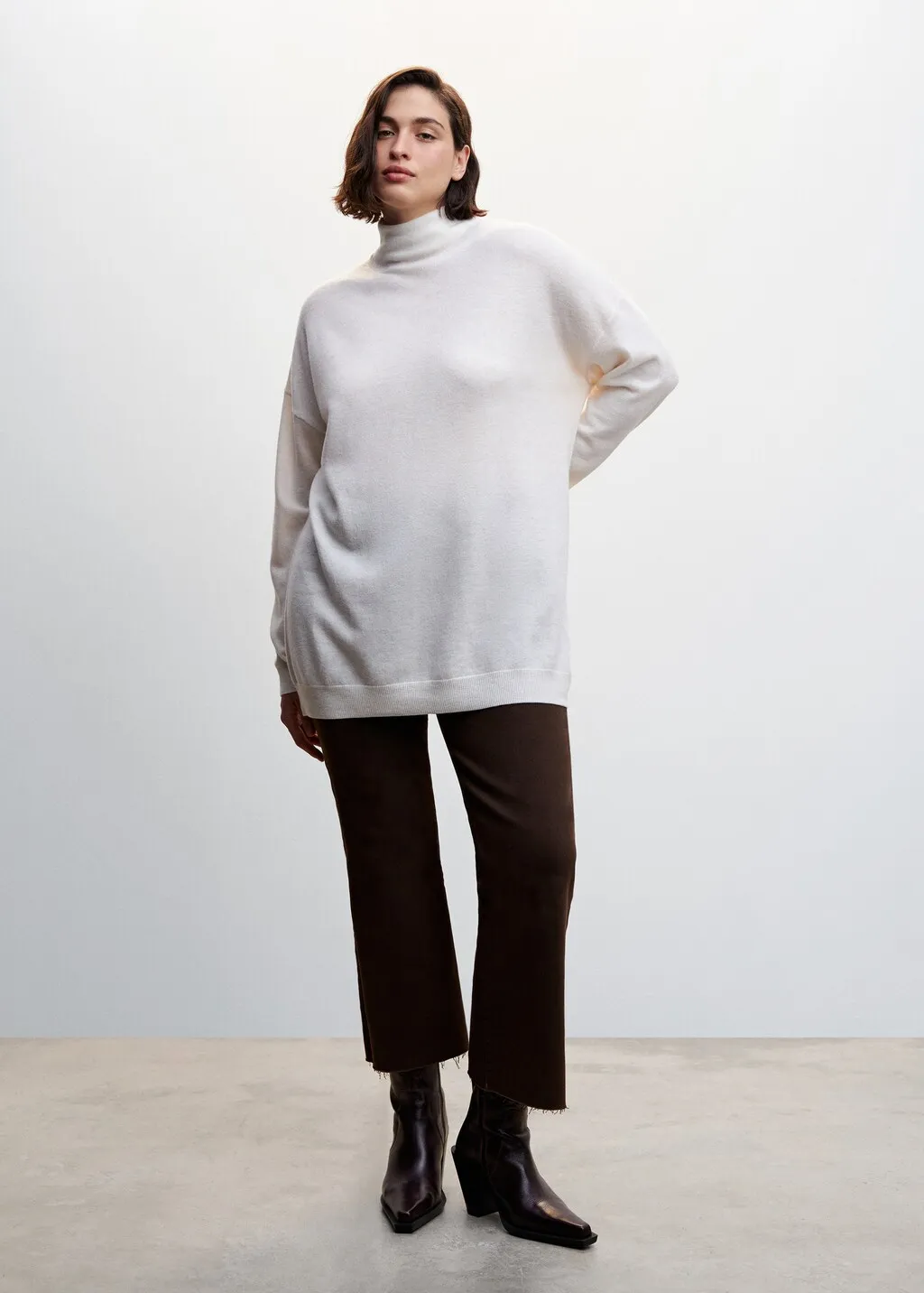 Pullover 100 % lana collo perkins