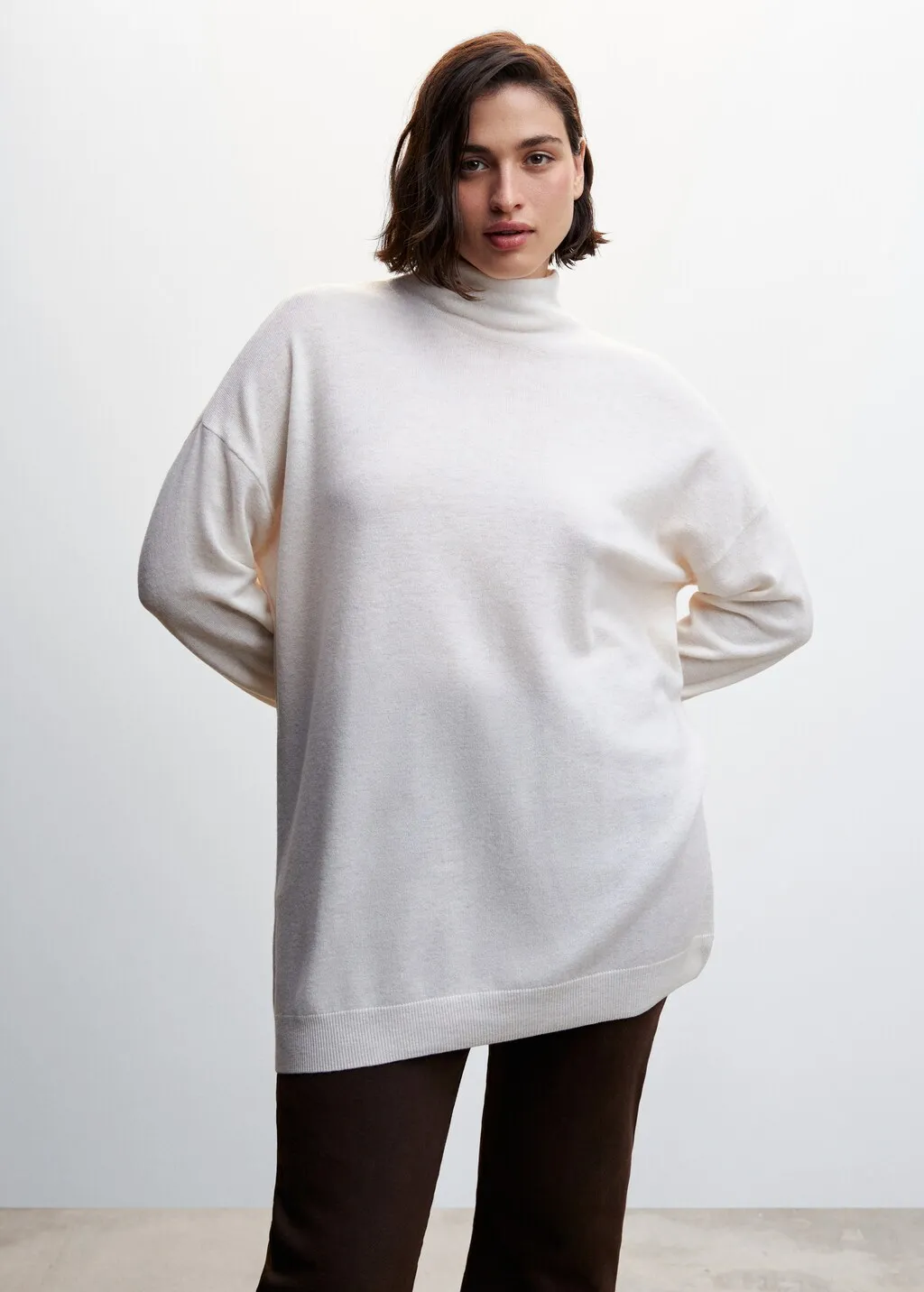 Pullover 100 % lana collo perkins