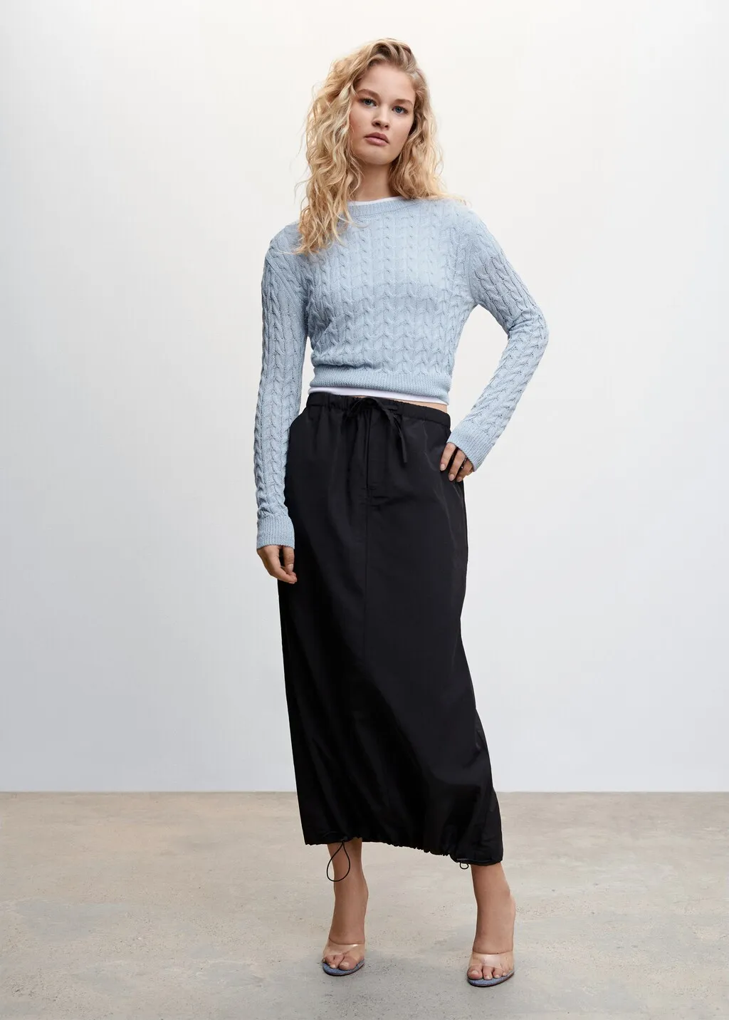Pullover maglia intrecciato