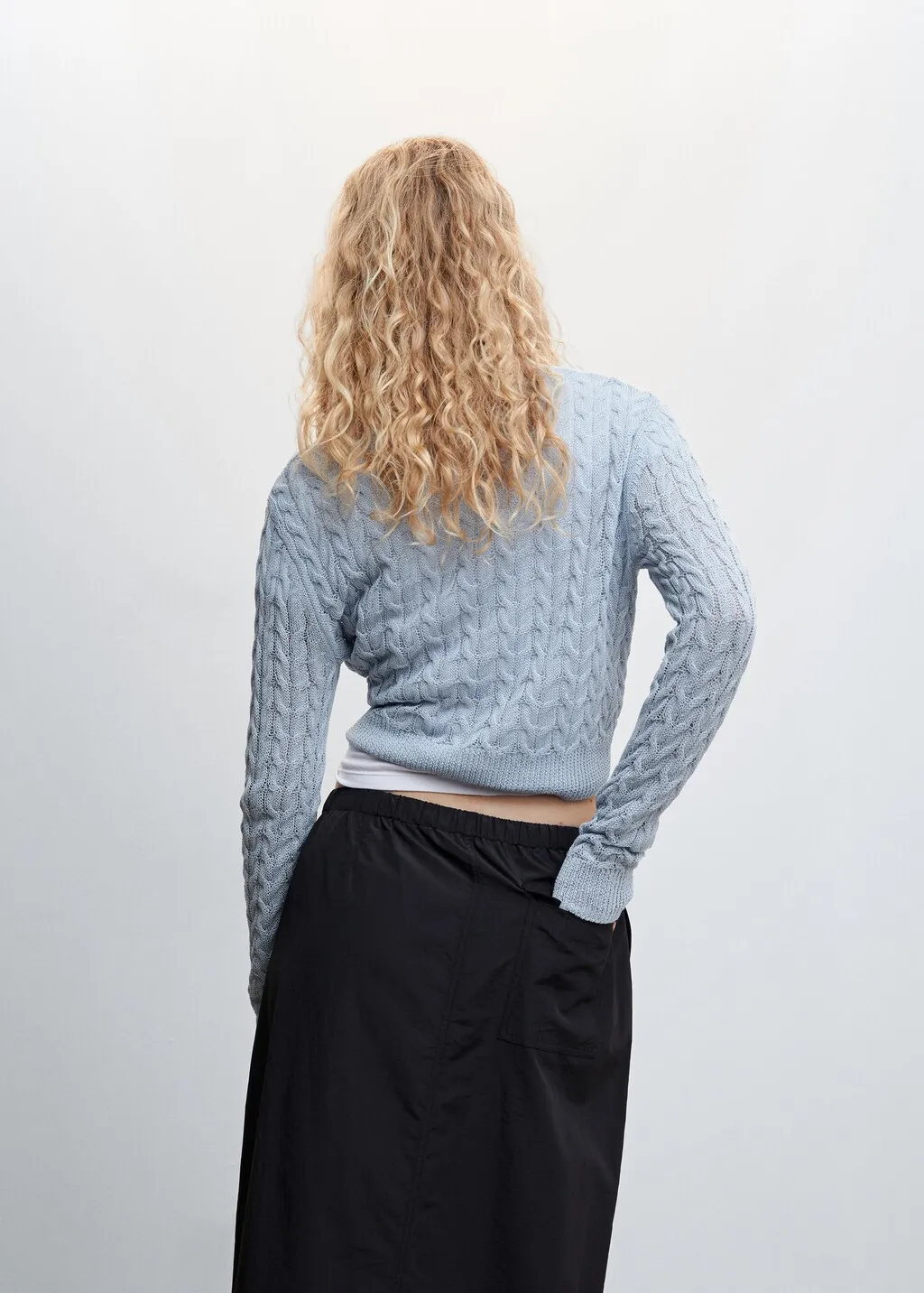 Pullover maglia intrecciato