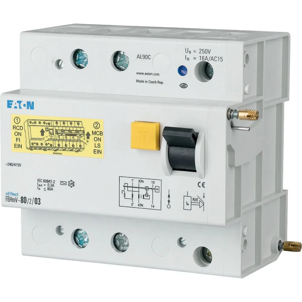 RCCB Eaton xEffect - FBHmV, 2P, 125A, sensibilità 300mA, Tipo A