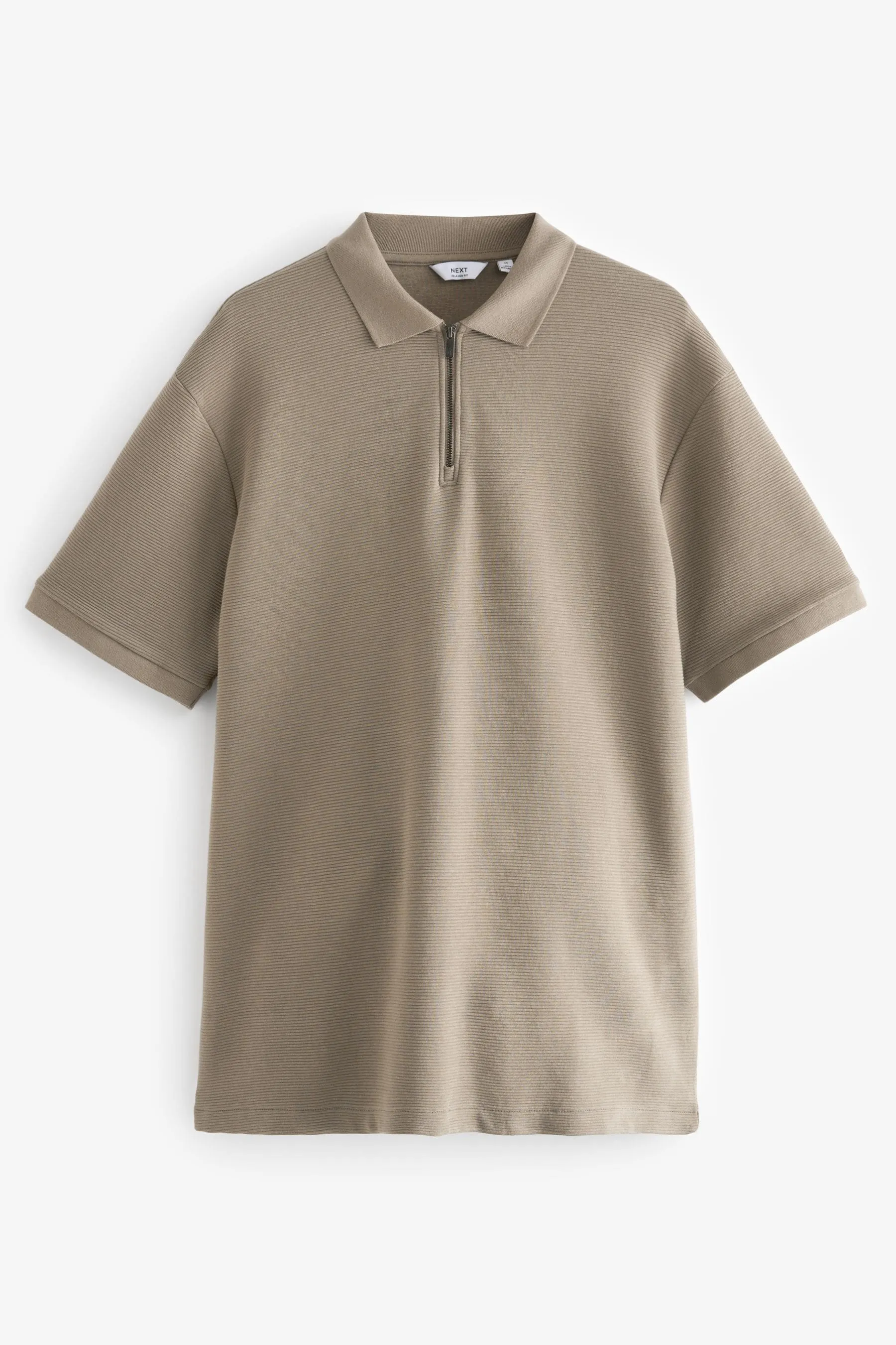 Relaxed Fit Ottoman Texture Polo Shirt    