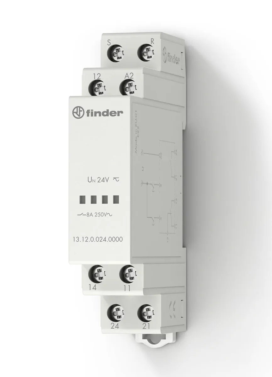 Relè di potenza Finder serie 13 Series, SPDT, bobina 24V ca/cc, Guida DIN