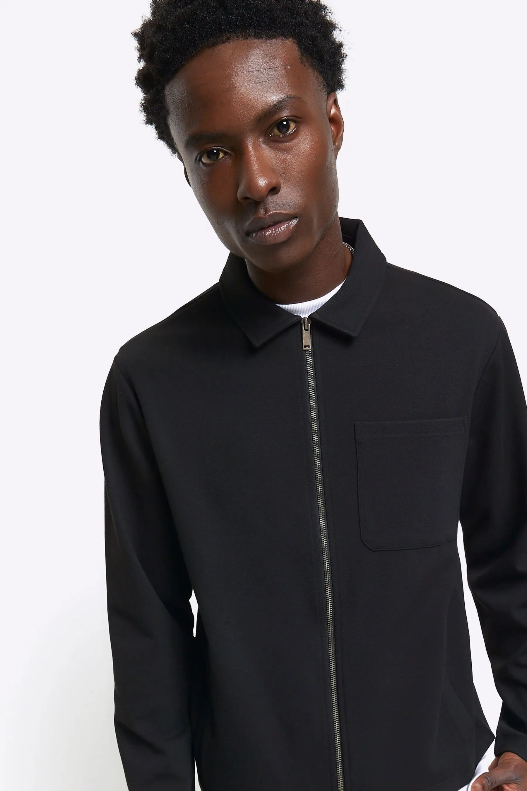 River Island - Giacca stile camicia testurizzata elegante